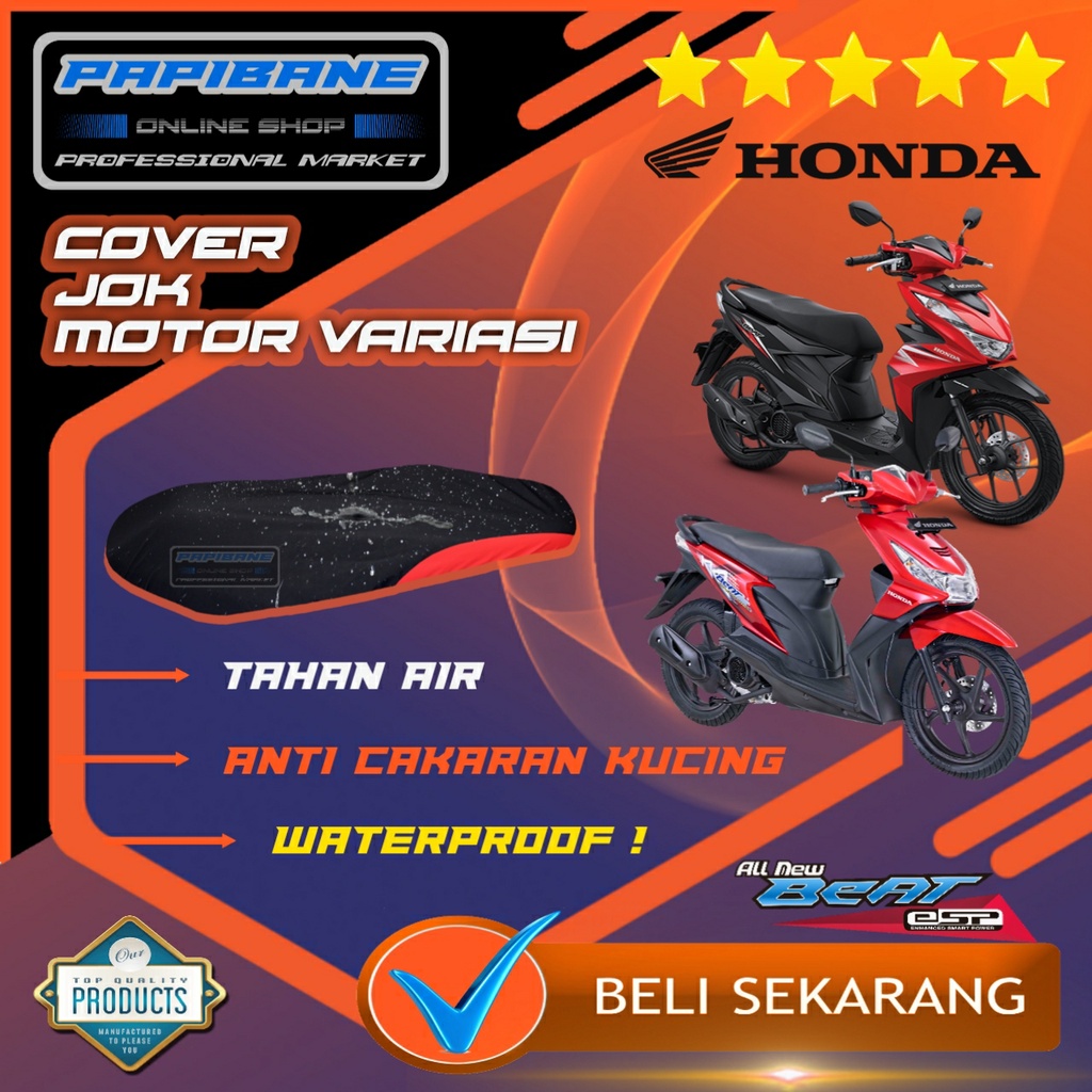 Sarung Jok Motor Cover jok  Beat Karbu,F1,Pop, Stret, Genio, Scoopy, Vario Jaring jok motor. Tutup j