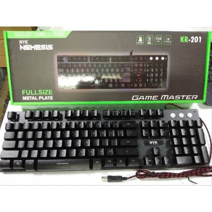 NYK KR-201 Nemesis Keyboard Gaming Plat Besi Game Master