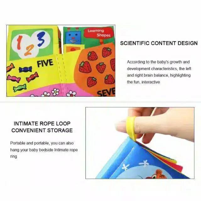 Softbook Buku Bantal Buku Kain Bahasa Inggris Mainan Edukasi Anak Bayi Buku Edukasi Anak