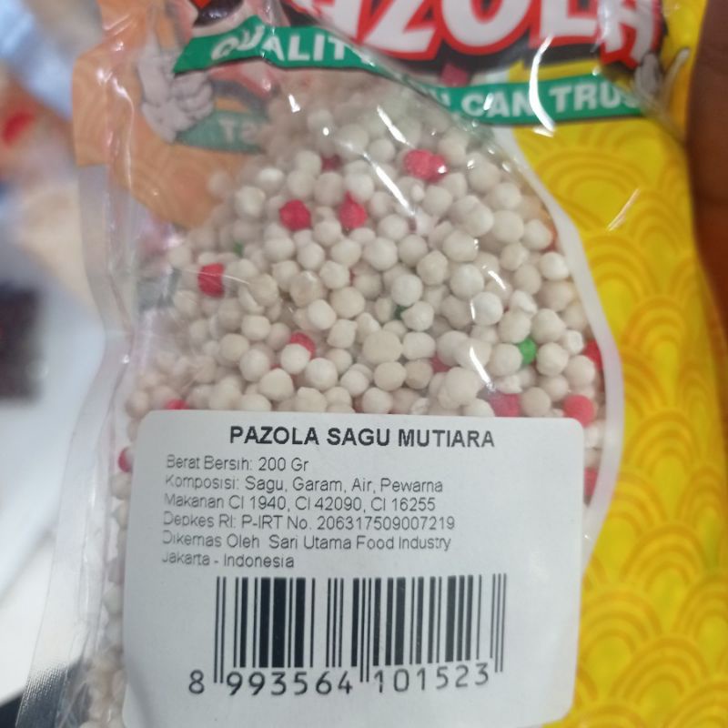

Sagu Mutiara Pazola Premium 200 grm