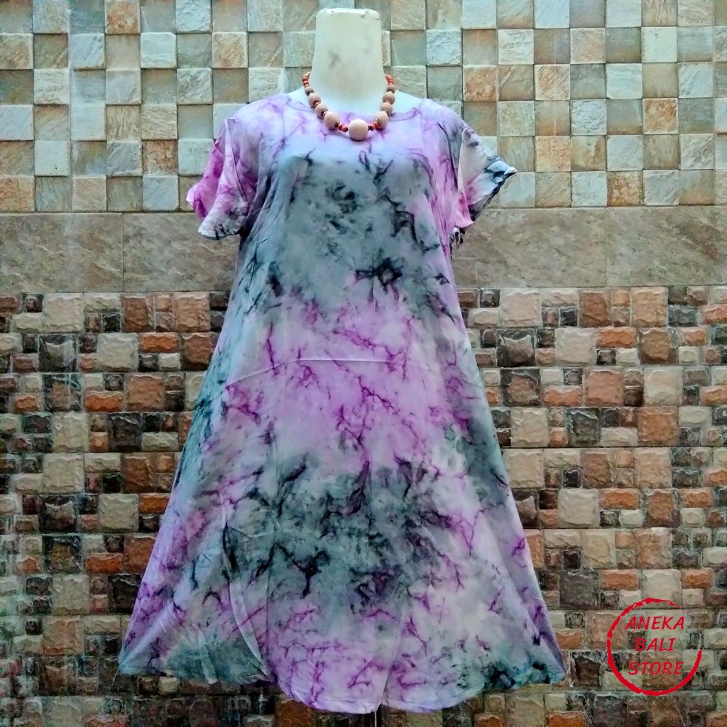 Daster payung tie dye Bali murah Uk-XL, Baju tidur, daster vega mega, pakaian Wanita, tye die casual, tie die, tye dye-Foto 02