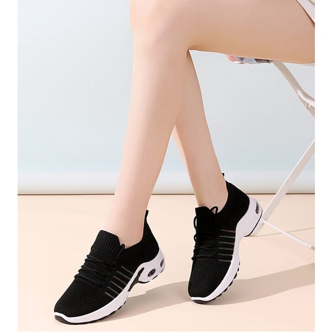 TOPGROSIR &quot;LS&quot; LV0120 Sepatu Sneakers Sport Wanita Garis 2/6 Warna Import