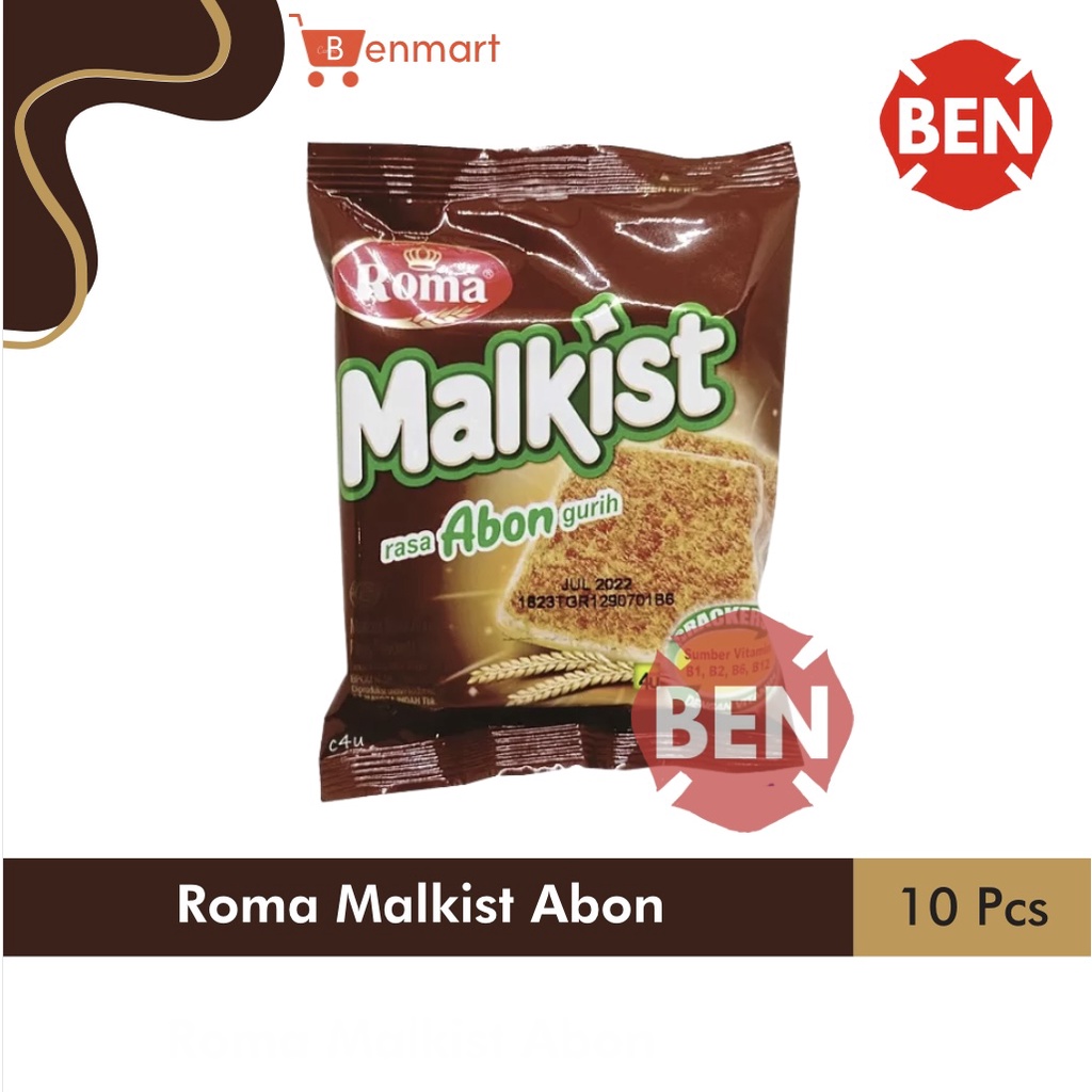 

Roma Malkist Abon 1 Pak Renceng 10 Sachet Pcs - Malkis Mayora 1000