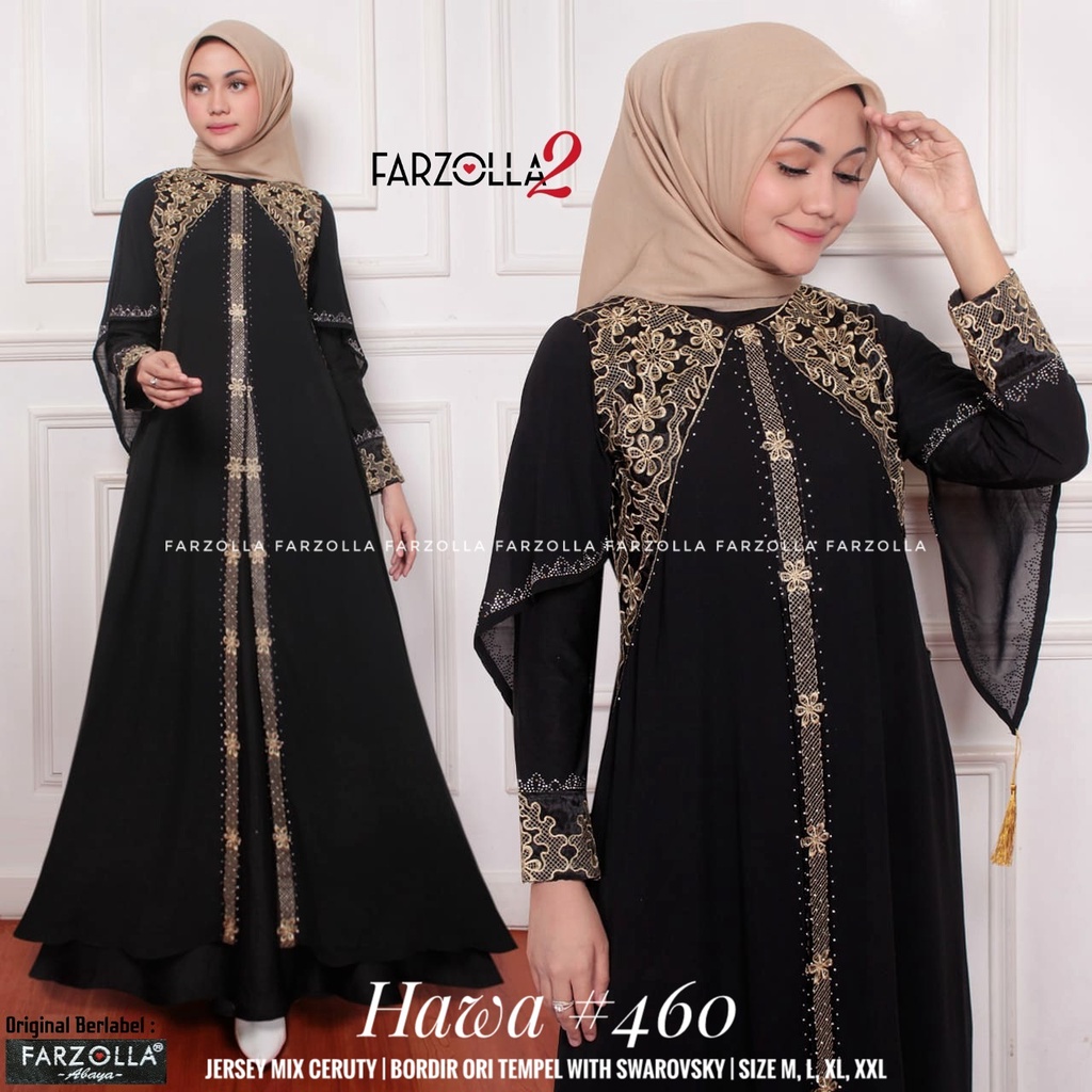 Solo / Gamis Abaya Turki HAWA ORIGINAL BY FARZOLA HIJAB SOLO, Gamis Abaya Terbaru, Gamis Abaya Hitam
