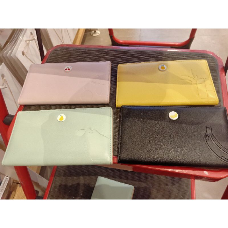 Miniso two fold long purse dompet lipat wanita dompet style korea dompet lipat lucu dompet kartu