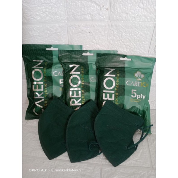 Masker Duckbill Hybrid Careion 5ply isi 10 pcs