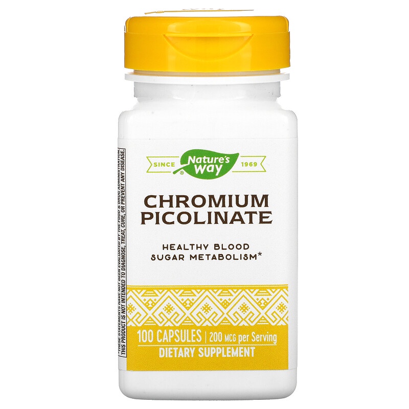 Natures Way Chromium Picolinate 100 caps Kesehatan Gula Darah ORI USA