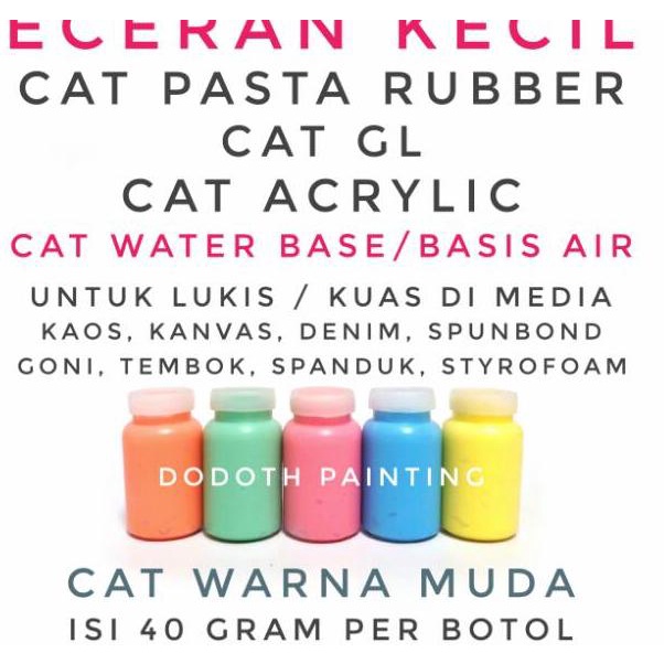 

↔aj Terlaris✧ Eceran Kecil Cat Pasta Rubber GL Acrylic Lukis Kaos Denim Kanvas 72 ↔