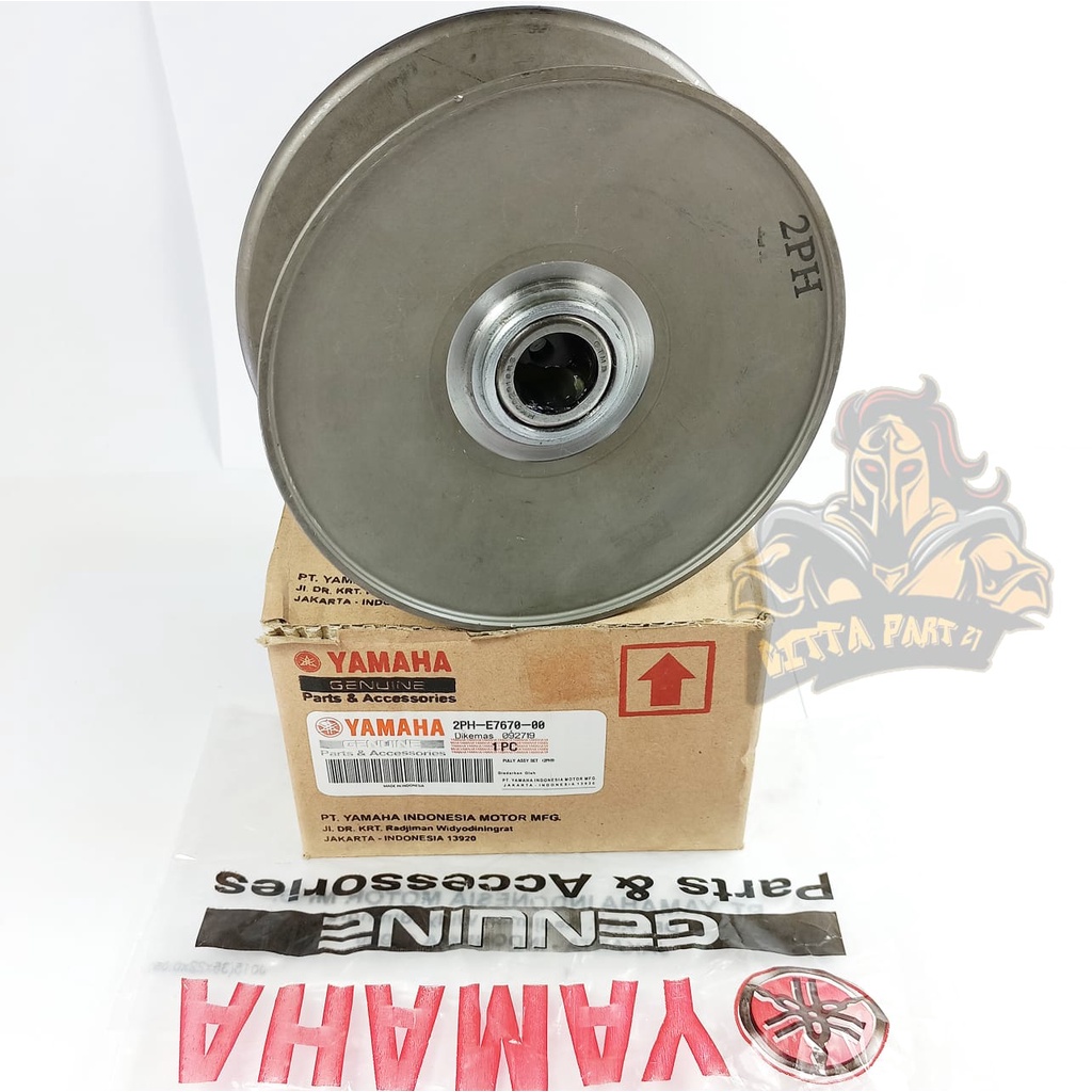 PULLY ONLY YAMAHA 2PH KUALITAS ASLI ORIGINAL YAMAHA PRESISI TINGGAL PASANG AWET DAN DIJAMIN MANTAP MIO M3 MIO Z MIO GT 125 SOUL GT 125 FINO FI XRIDE 125 PULY ONLY PULI ONLI