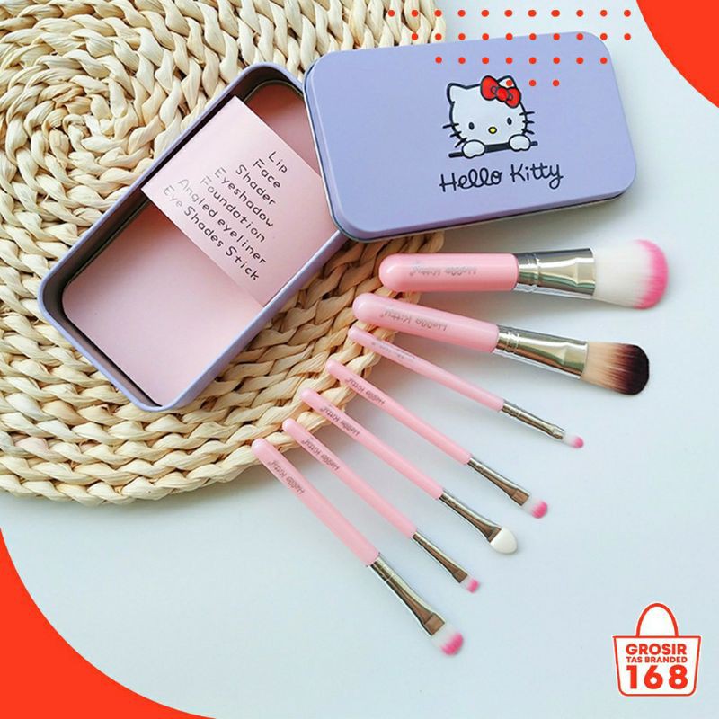 BRUSH MAKE UP SET 7 IN 1 - EDISI HELLO KITTY