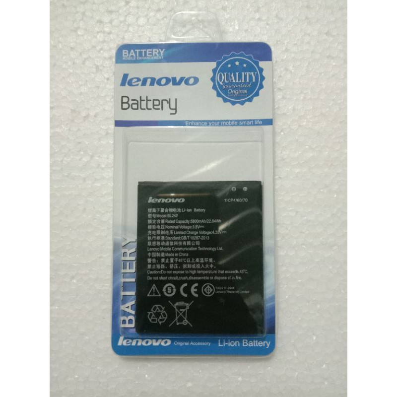 Baterai Battery  LENOVO A2020A40 A6000/A6010 A6600 Plus BL242 Double Power Battery