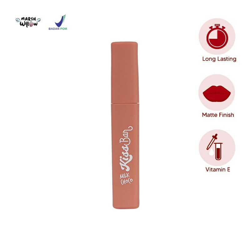 MARSHWILLOW Kiss Bar Milk Choco Lip Liquide Original BPOM