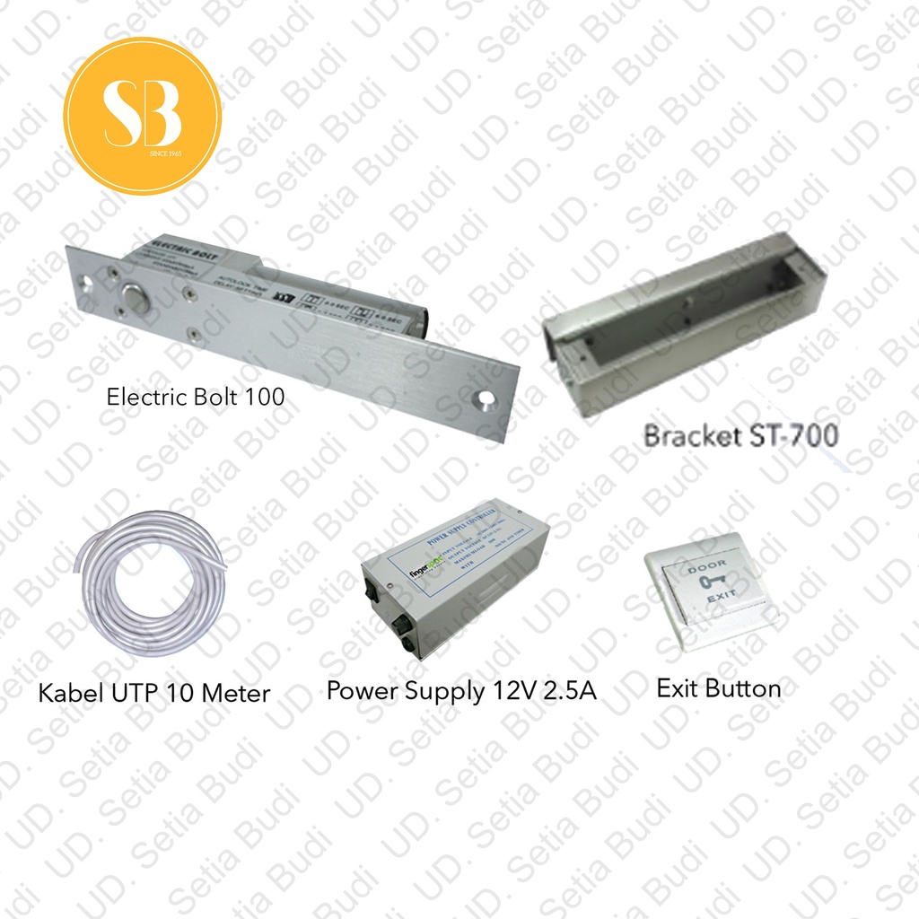 Paket Bolt Elektrik Pintu / Akses Kontrol Pintu Fingerspot 100