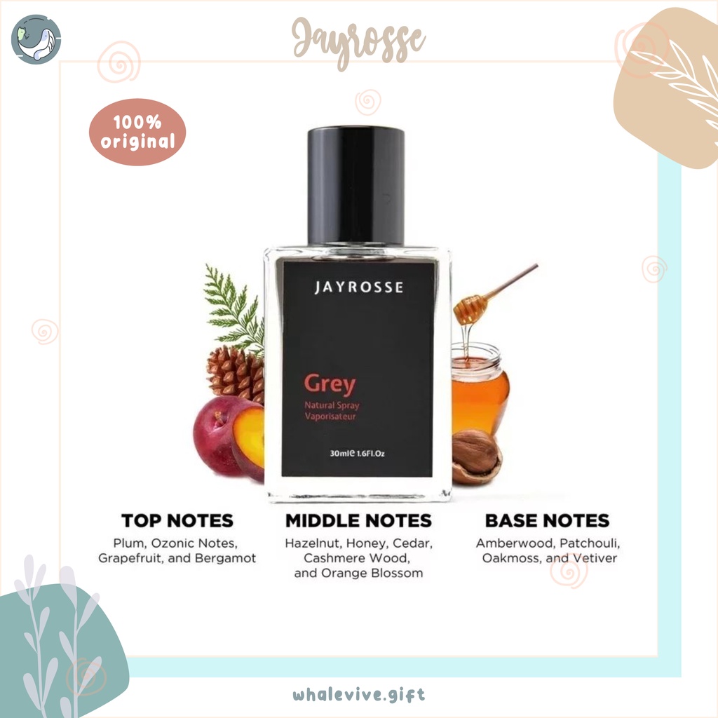 PARFUM JAYROSSE ORIGINAL 100% - GREY ROUGE NOAH LUKE BRUCE | PARFUM PRIA 30 ML