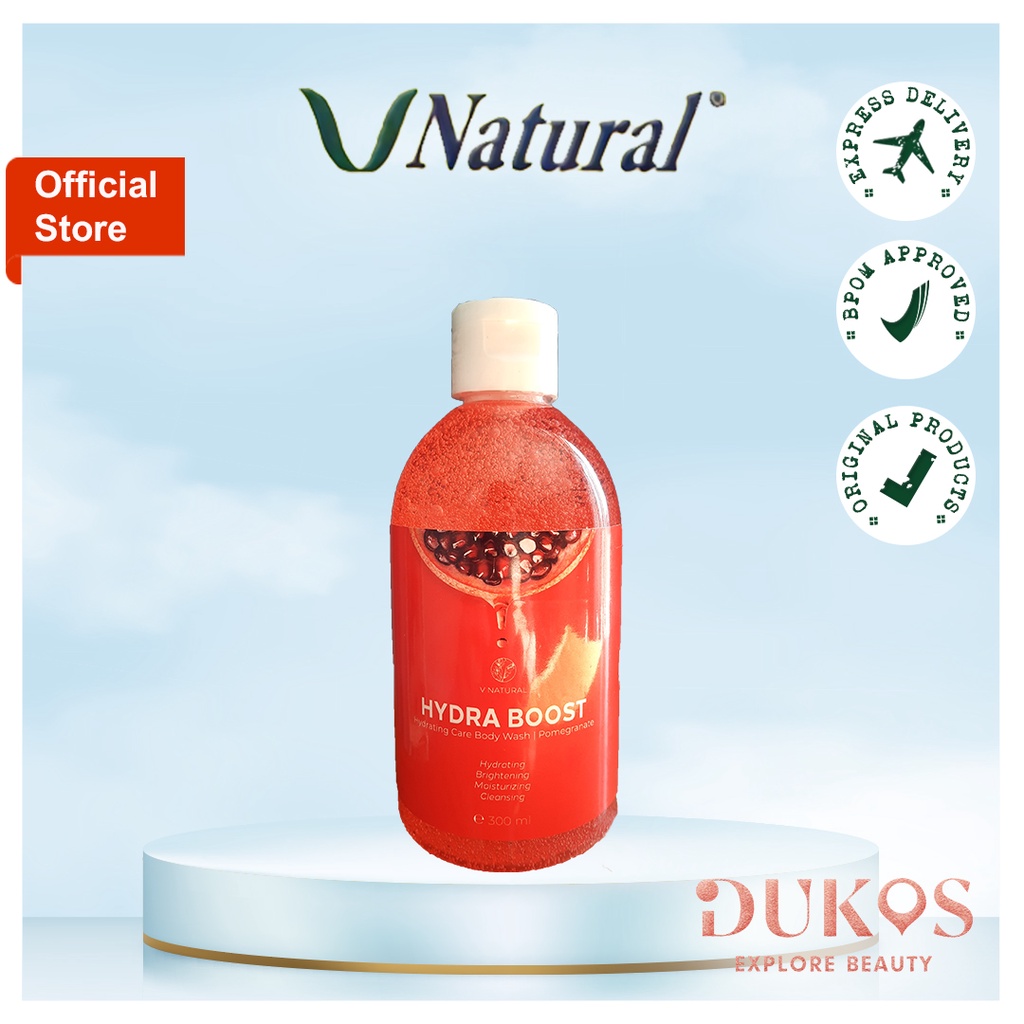V Natural Brightening Body Wash - Hydra Boost ( Merah )