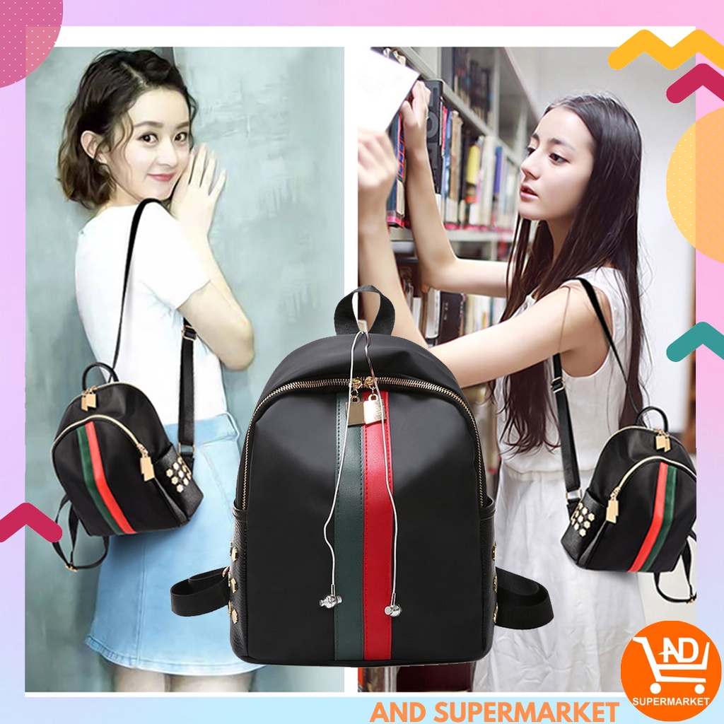 AND / COD / Tas Ransel Wanita Import Backpack Hitam Sekolah Cewek Murah Tas Ransel Anak Perempuan Terkini Tas Jalan T240