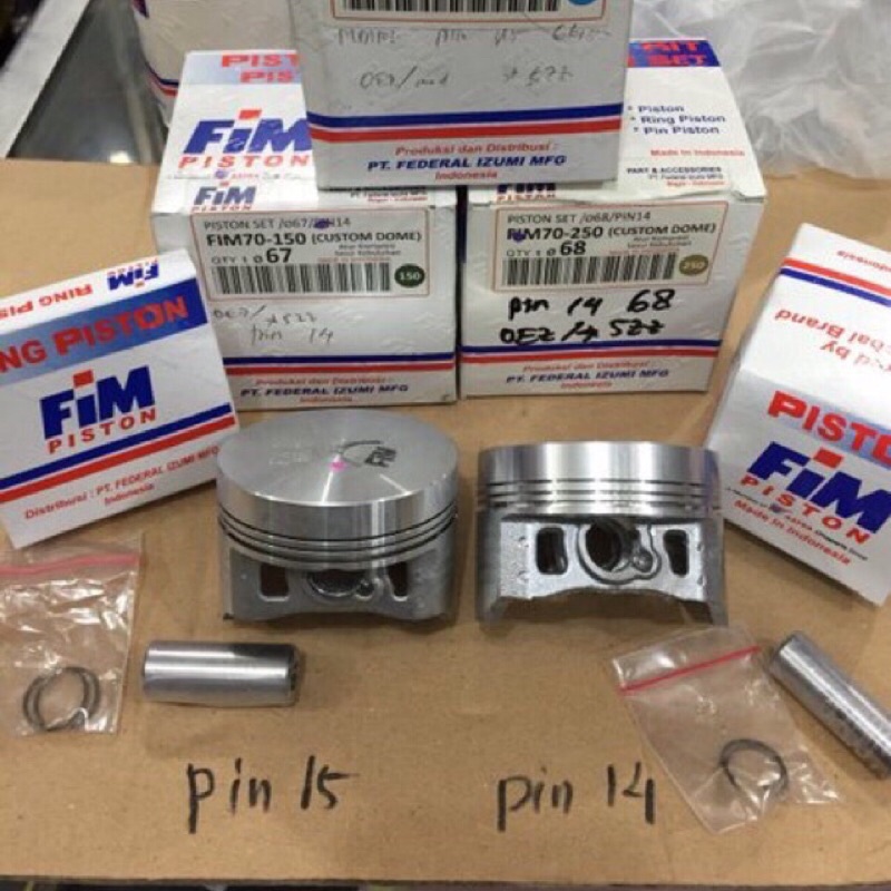 piston kit fim mentahan dome ukuran 65.5 66 66.5 67 67.5 68mm pin 14 15 16-6