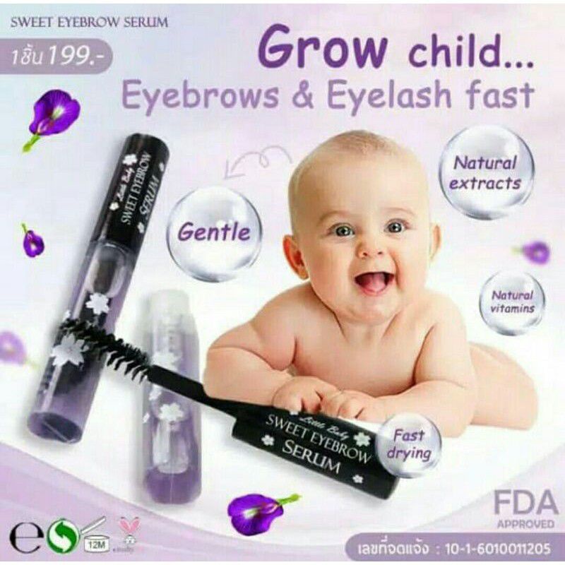 LITTLE BABY SWEET EYEBROW SERUM | SERUM PENUMBUH PEMANJANG BULU MATA ALIS ANAK-DEWASA |