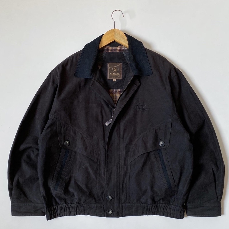 Vintage Playboy Sued Flight Jacket