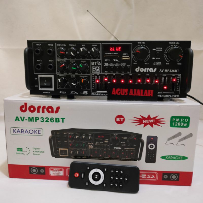 Amplifier Audio Original Fleco AV-MP326BT - Amplifier Bluetooth Fleco -  Bluetooth Equalizer Fleco A