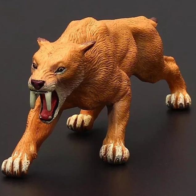 Mainan Edukasi Pajangan Koleksi Smilodon Saber-Toothed Tiger