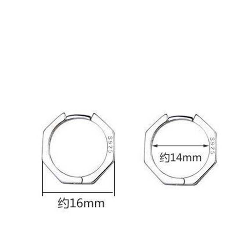 Anting Hoop Bentuk Segi Delapan Geometris Bahan Tembaga Polished Warna-Warni Gaya Korea Untuk Wanita