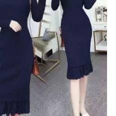 ✴ Dress Wanita Rajut Halus Suzy Dres Brukat ☛