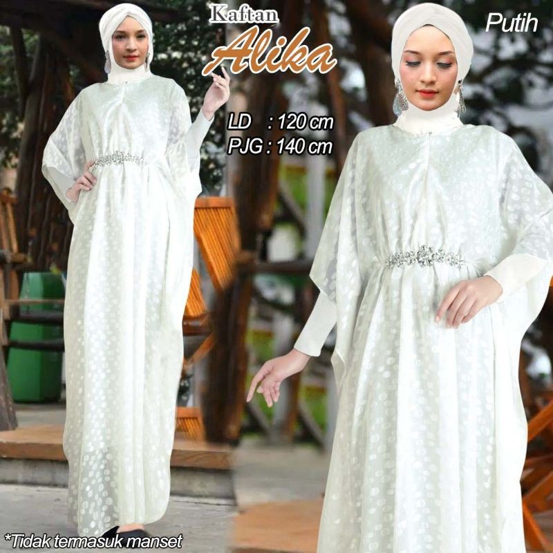 Arnis Kaftan Alika Bahan Tille Dot Jumbo Busui Fashion Muslim Ramadhan Sale