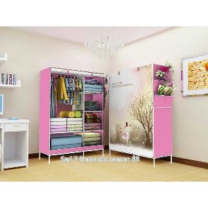 Rak Pakaian Jumbo Lemari Baju Rak Tas Portable Serbaguna  Diskon