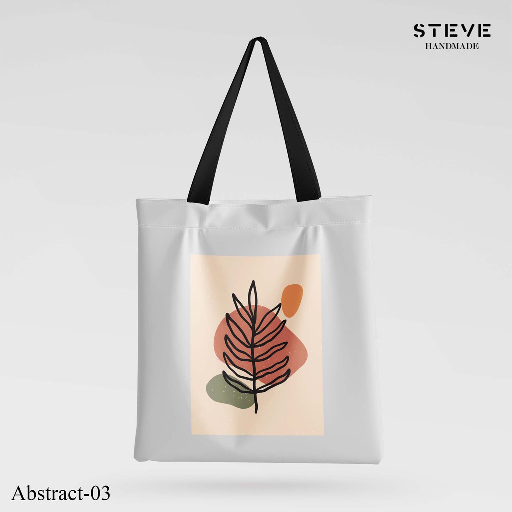 Tote Bag Kanvas TB3337 Tema Abstrak (Tas Belanja Canvas Cotton Custom)