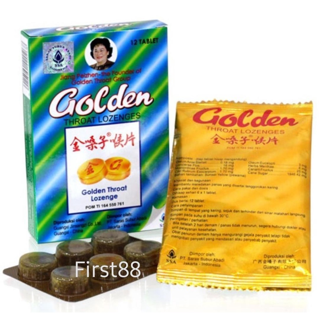 

Golden Throat 12 Lozenges lozenge permen meredakan sakit tenggorokan