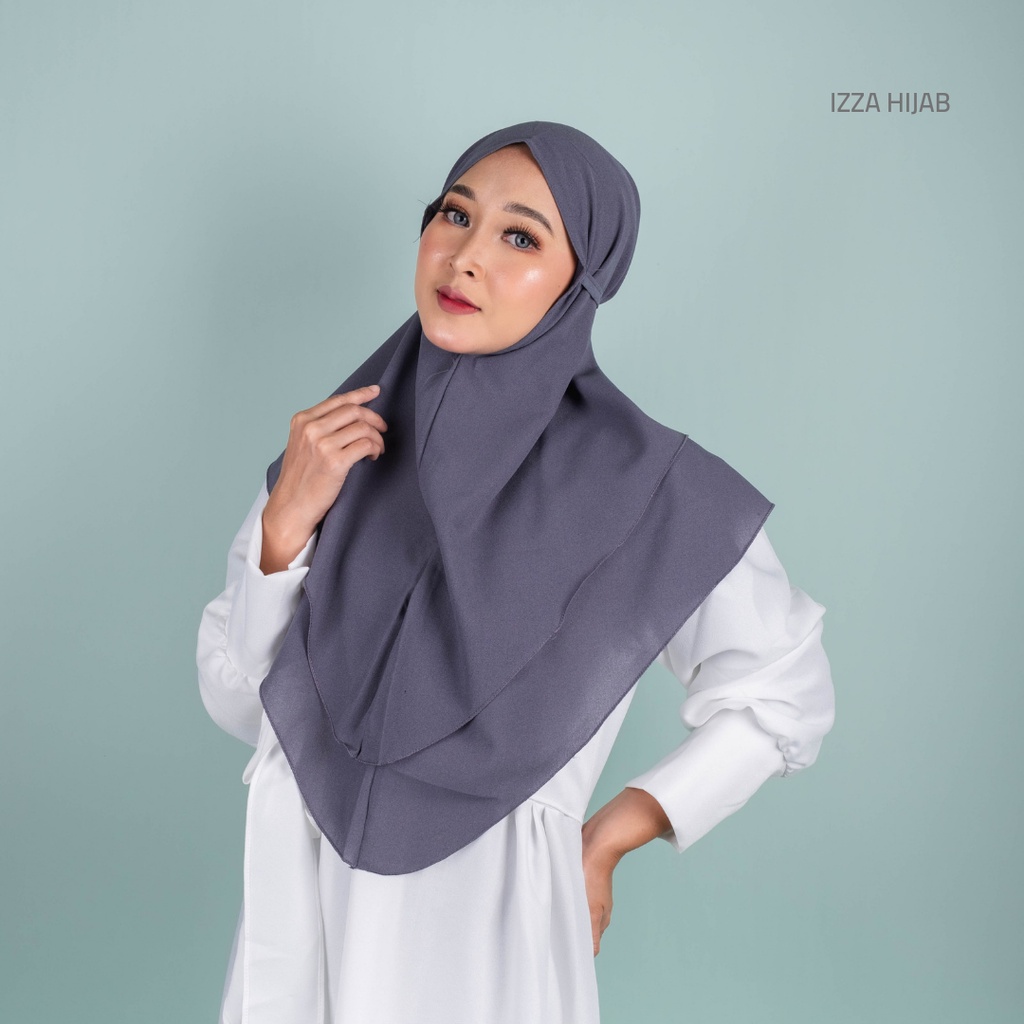 Bergo maryam 2 layer / hanna siria 2 layer / maryam tali 2 layer diamond premium italiano by izza
