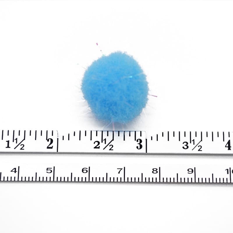 Mini Glitter Pom Poms 18mm (10ps)