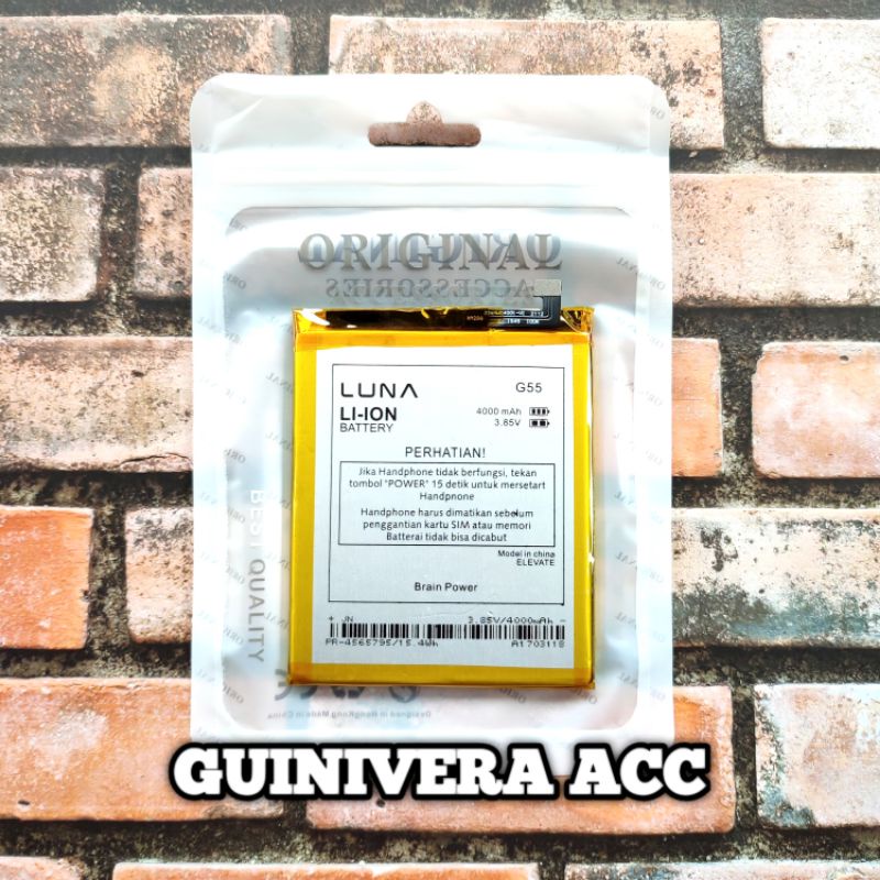 BATRE BATERAI LUNA G55 / G55 ELEVATE / BATTERY BATERAI / LUNA G55
