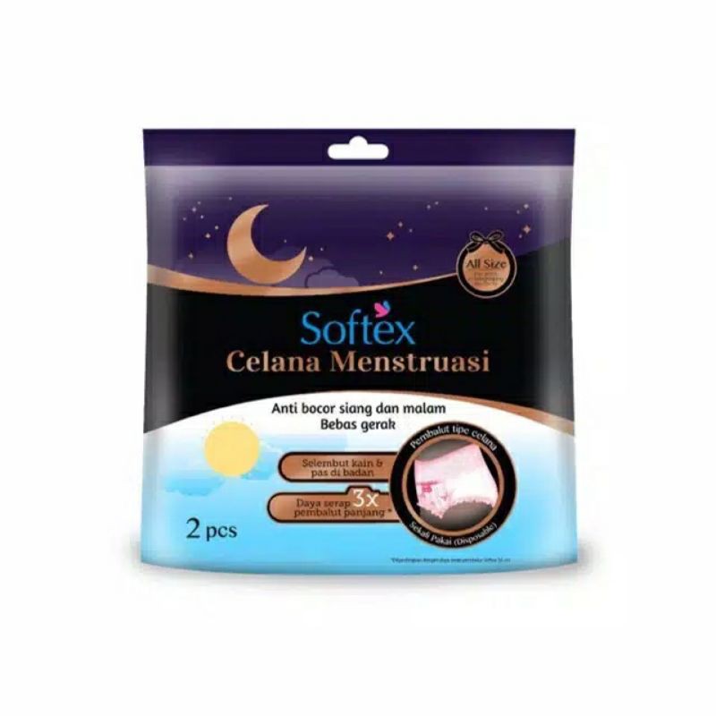 Softex Celana Menstrusi/haid  All size untuk Haid deras hari 1-3/ travelling jauh &amp; aktifitas sibuk