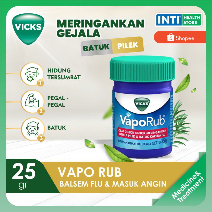 VICKS | Vaporub 25gr | Balsam | Balsam Anak | Balsam Flu &amp; Masuk Angin