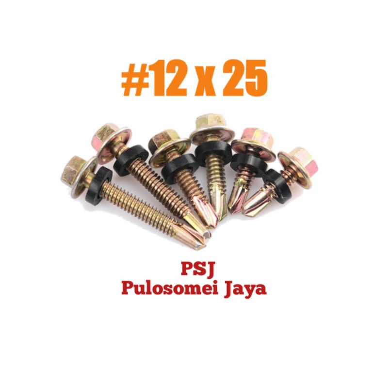 Sekrup Roofing 12 x 25 / Roofing Baja Ringan / Sekrup Baja Ringan