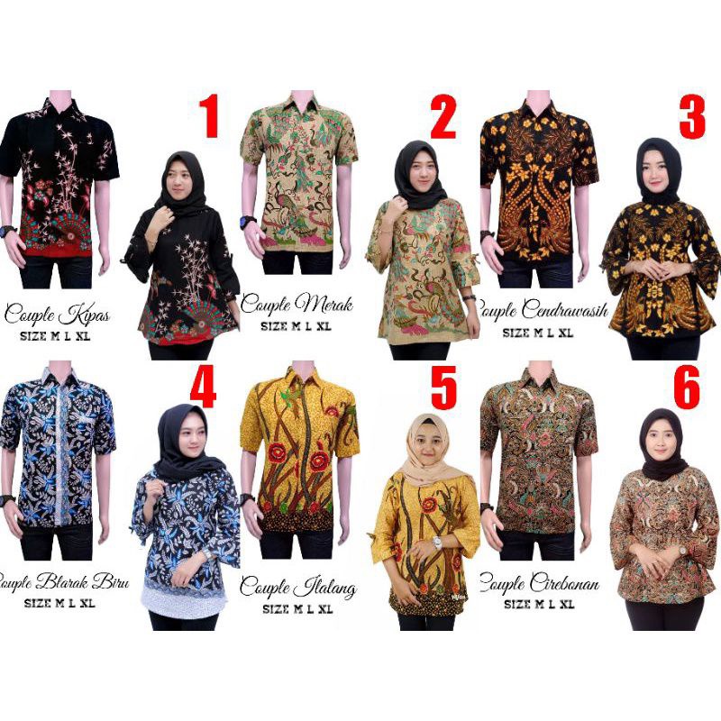 BAJU BATIK MONALISA GENES MERAH UNGU ORANGE BIRU TERLARIS