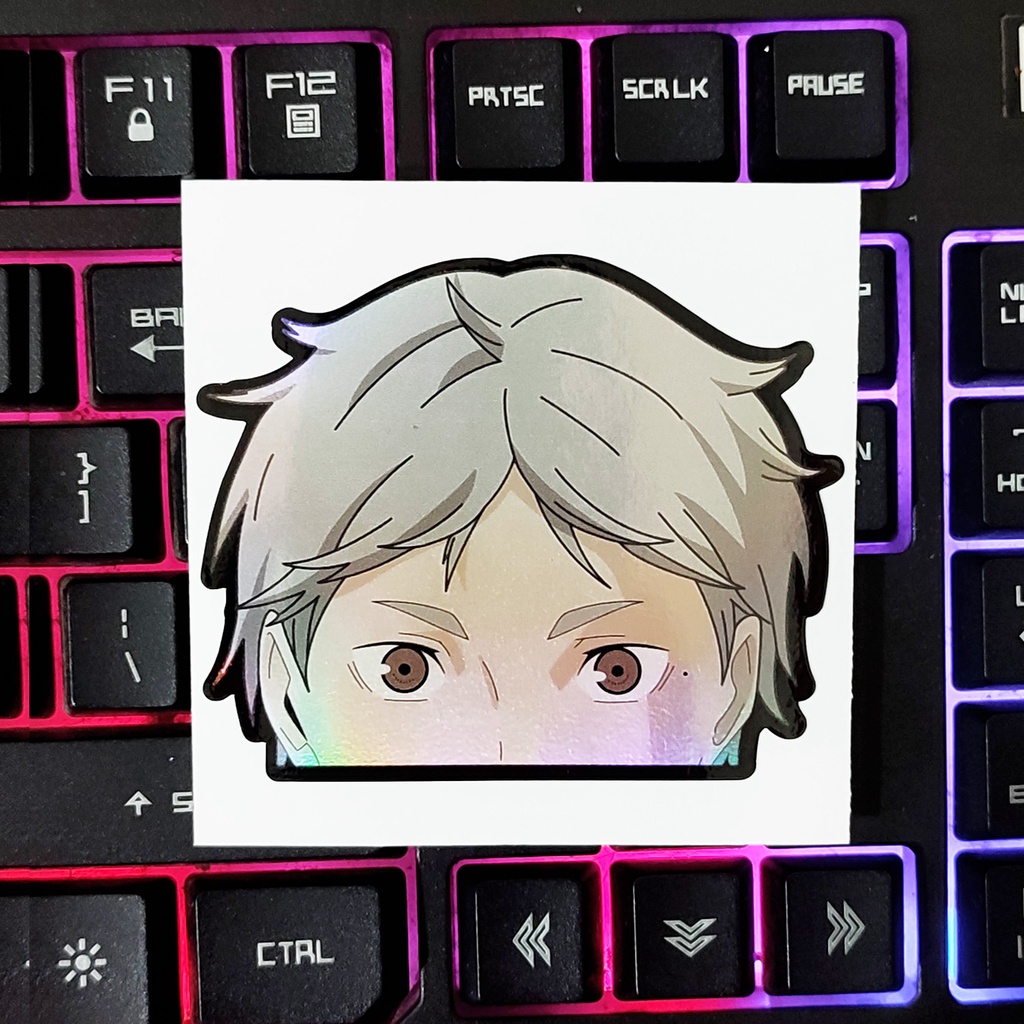 STICKER STIKER HOLOGRAM ANIME - SUGAWARA KOSHI -HAIKYU - STIKER ANIME HOLOGRAM