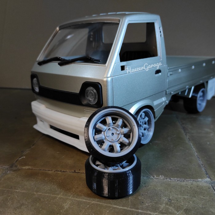Aksesoris Mobil RC WPL D12 Suzuki Carry Pelk Ban Drift Watanabe v1 - S3D