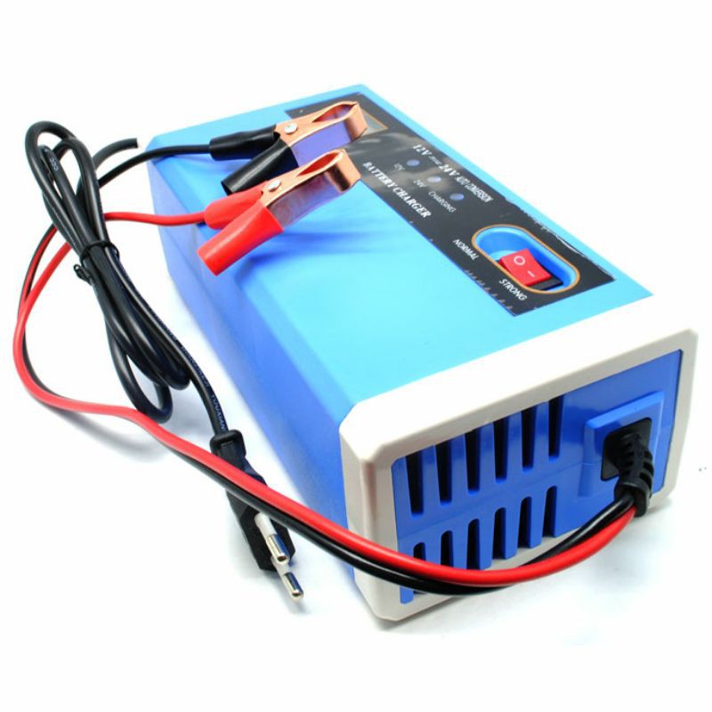 Charger Aki Mobil Motor Lead Acid 12-24V 10A with LCD