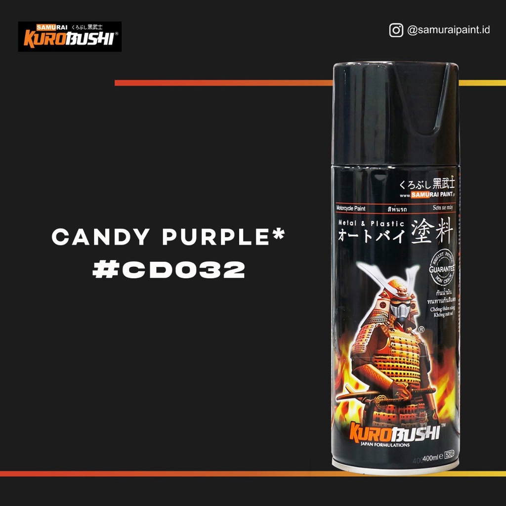 Samuraipaint, Candy Purple CD032 Cat Aerosol Kualitas Kompresor