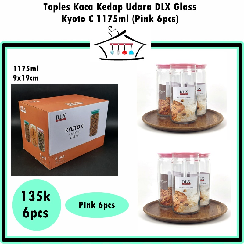 [Set 6pcs] Toples Kaca DLX Glass Kyoto C 1175ml
