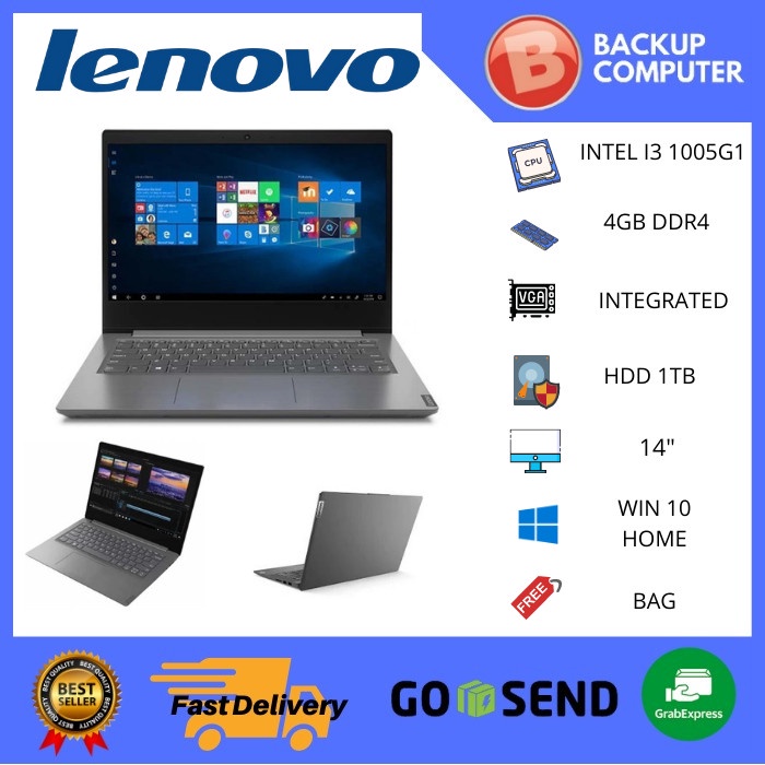 Lenovo V14 IIL-HQID i3-1005G1 / 4GB / 1TB HDD / Win10 OHS - IRON GREY