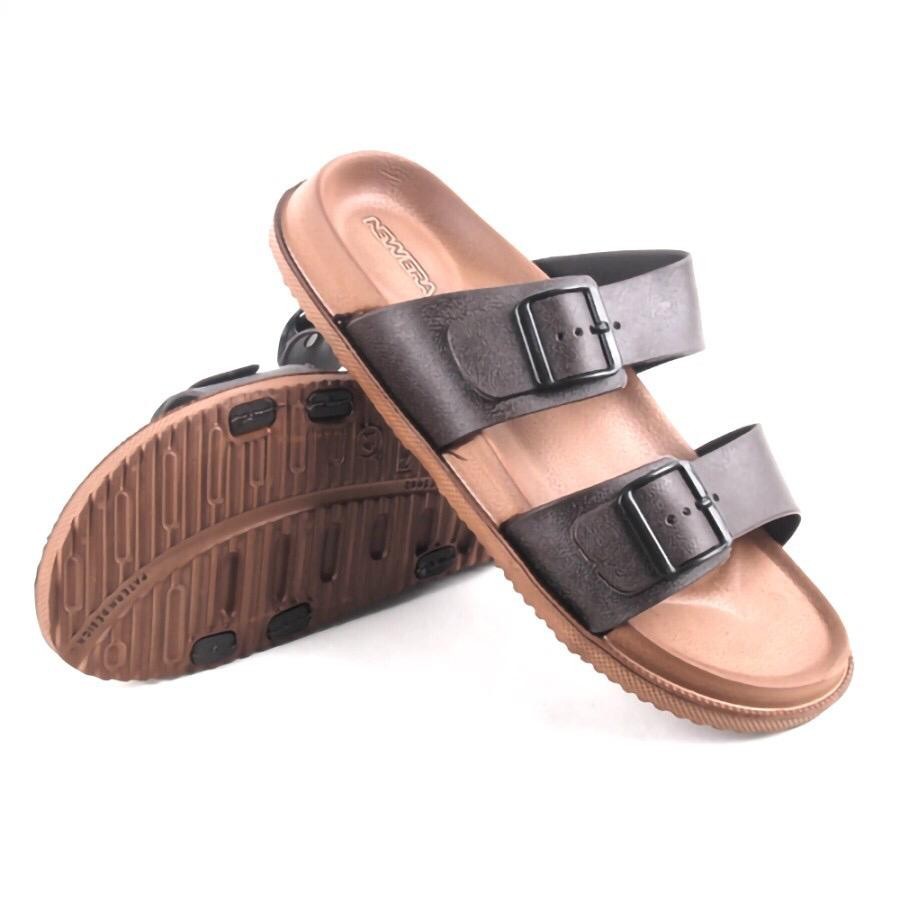 CUCI GUDANG! Sendal Casual Pria / Sandal New Era Madrid Essential in Milo Brown