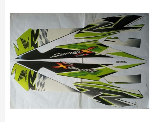 Stiker striping honda supra x 125 R 2010 hijau