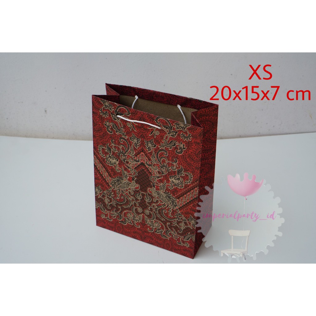 

Paper Bag Goodie Bingkisan Snack Motif Batik XS Satuan