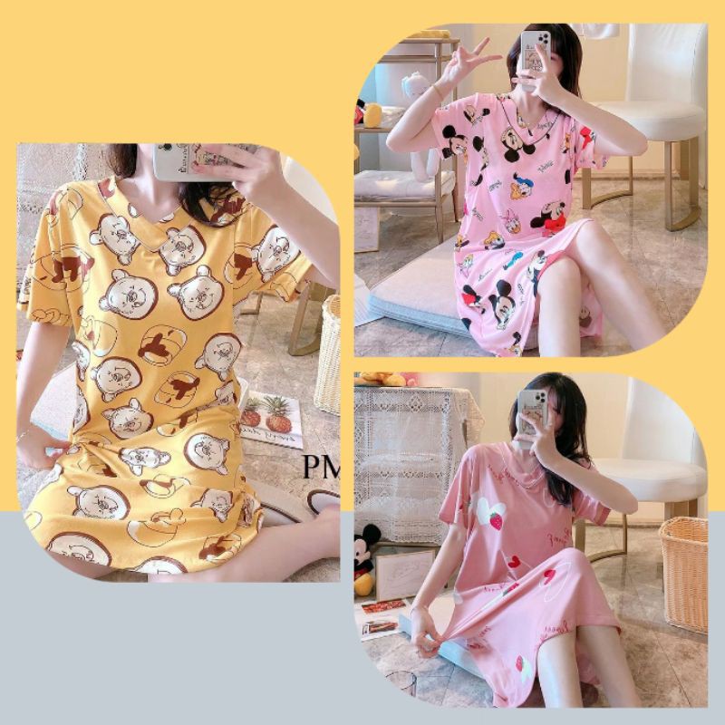 Homedress / Daster / Baju Tidur Busui Bukaan Samping.