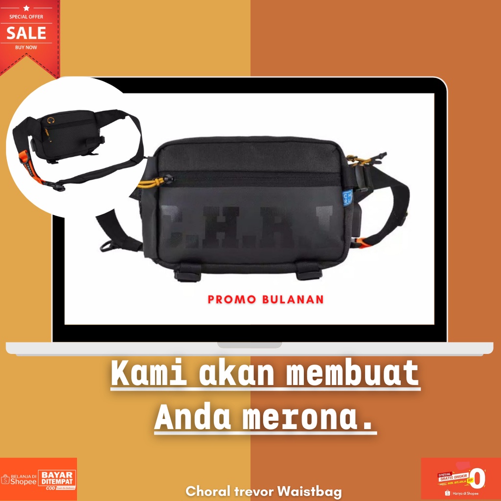 SLING BACK PACK WAIST BAG PINGGANG - Waistbag Dominic Choral Pria Tas weistbag Choral Original[J1J4]