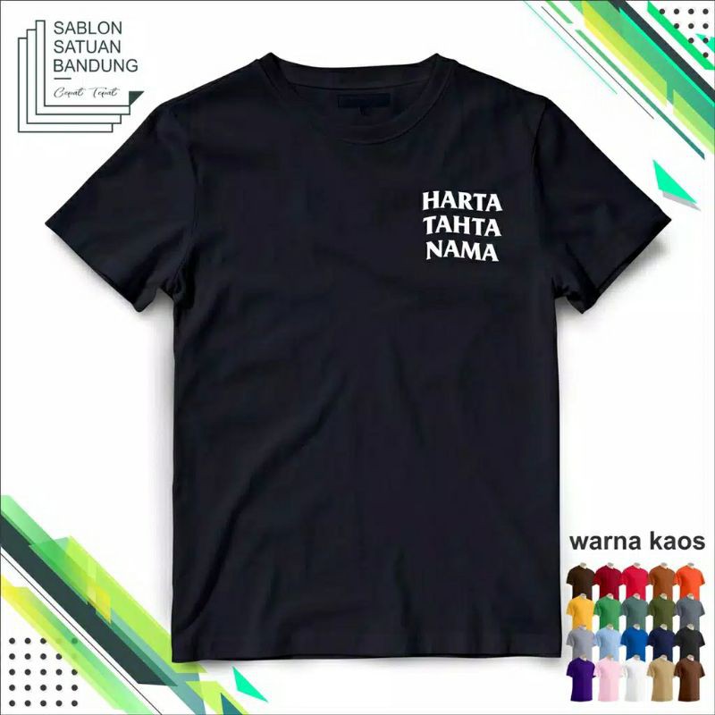 [BAYAR DI TEMPAT]KAOS T-SHIRT LOGO HARTA TAHTA BISA REQUEST NAMA